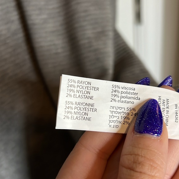 NWT DEX Puff Sleeve Ottoman Knit Dress - Medium Grey - Picture 5 of 6